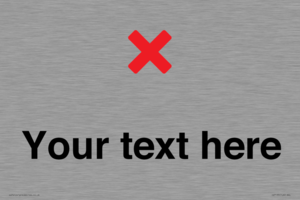 Custom plain background, red cross sign